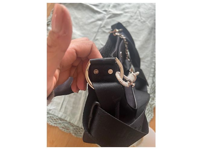 CHRISTIAN DIOR PORTAFOGLIO A TRACOLLA HARDCORE STRASS MUSQUETON Blu Navy - vista 7