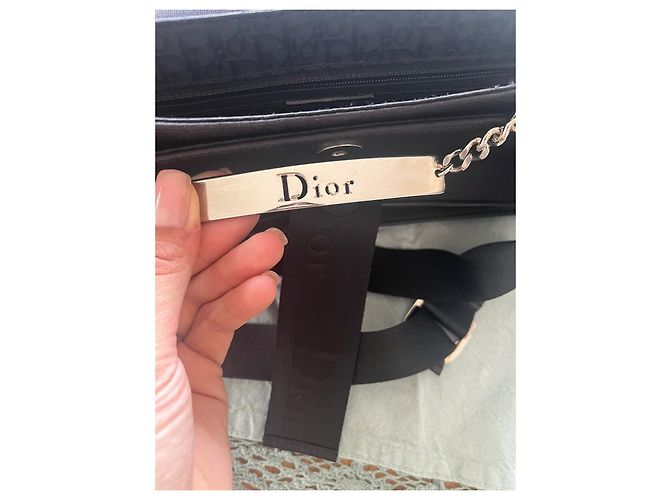 CHRISTIAN DIOR PORTAFOGLIO A TRACOLLA HARDCORE STRASS MUSQUETON Blu Navy - vista 8