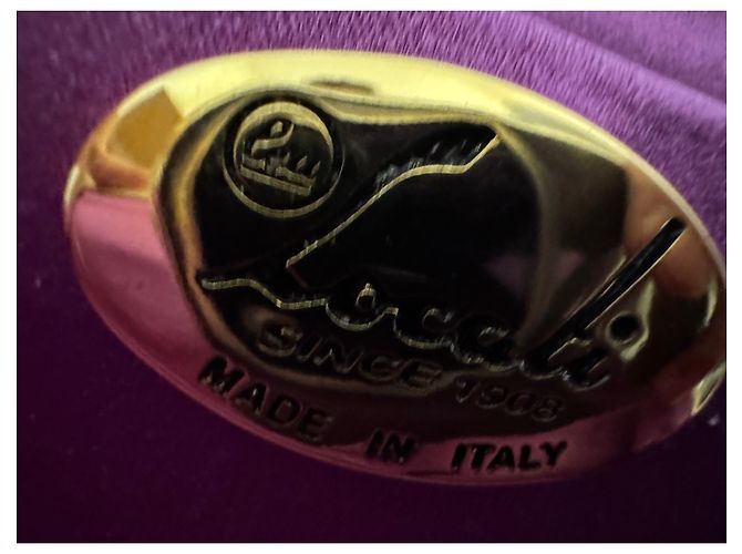 Autre Marque Borsa Leu Locati verde in pizzo e raso con strass - vista 8