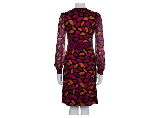 Diane Von Furstenberg Vestido de seda DvF Leyah en estampado Midnight Kiss. Multicolor - vista 2