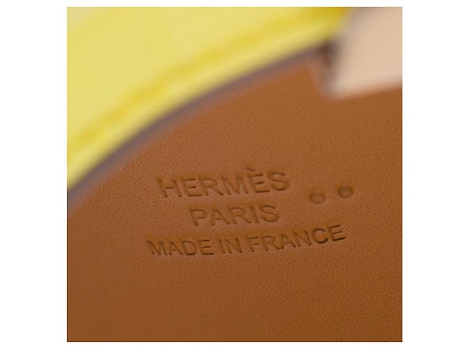 Hermès Coleira de cachorro crocodilo amarelo joias HERMES - 101923 - vista 7