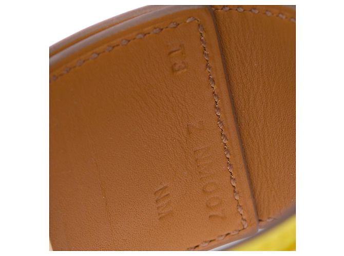 Hermès Coleira de cachorro crocodilo amarelo joias HERMES - 101923 - vista 8