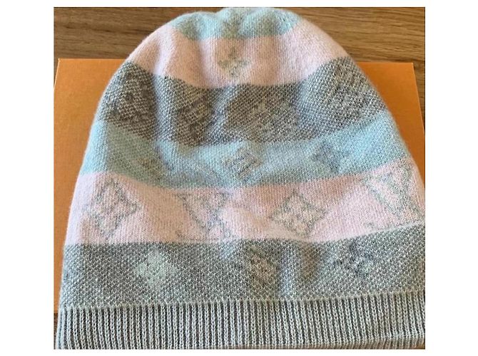 Berretto Louis Vuitton Pop Monogram Grigio Rosa Blu Blu chiaro - vista 5