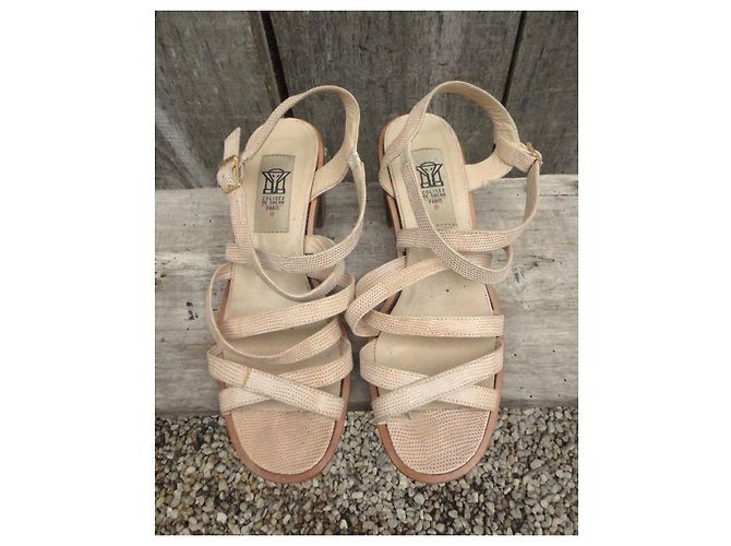 Sandali Colisee De Sacha in pelle beige - vista 7