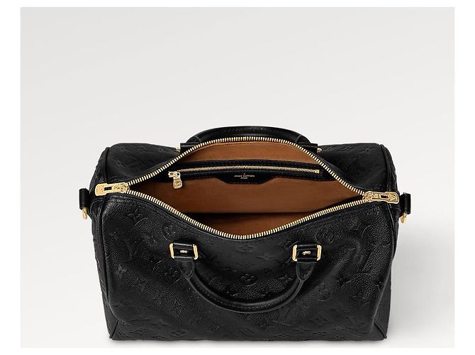 Louis Vuitton LV Speedy 30 in pelle morbida Nero - vista 2