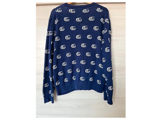 Gucci Pullover aus Baumwolle Navy Blau Herren Marineblau - Ansicht 2