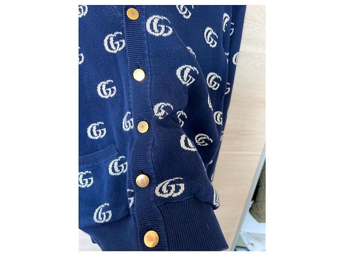 Gucci Pullover aus Baumwolle Navy Blau Herren Marineblau - Ansicht 3