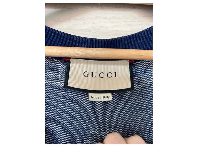 Gucci Pullover aus Baumwolle Navy Blau Herren Marineblau - Ansicht 4