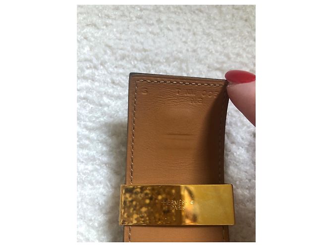 Bracciale Hermès Collier de chien Grigio Pelle - vista 5