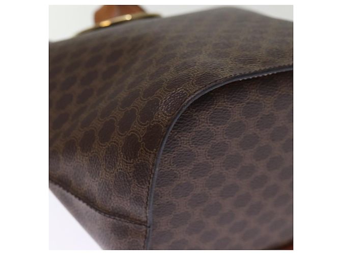 Céline CELINE Borsa a tracolla in tela macadam PVC marrone Auth 74685 - vista 10