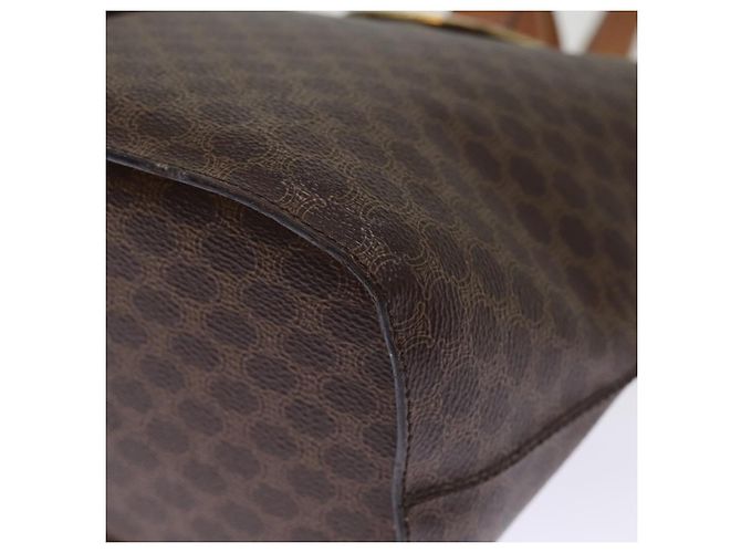 Céline CELINE Borsa a tracolla in tela macadam PVC marrone Auth 74685 - vista 11
