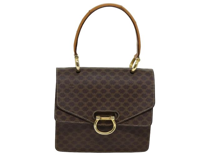 Céline CELINE Macadam Canvas Handtasche PVC Braun Auth 76087 - Ansicht 2