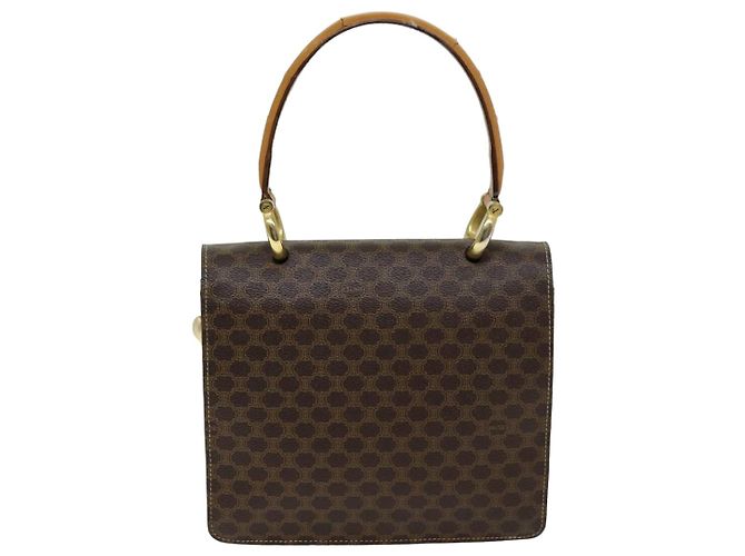 Céline CELINE Macadam Canvas Handtasche PVC Braun Auth 76087 - Ansicht 3