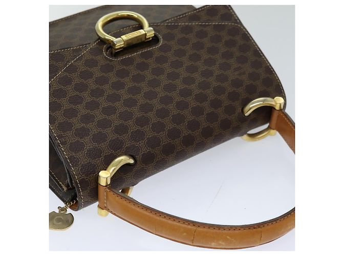Céline CELINE Macadam Canvas Handtasche PVC Braun Auth 76087 - Ansicht 6