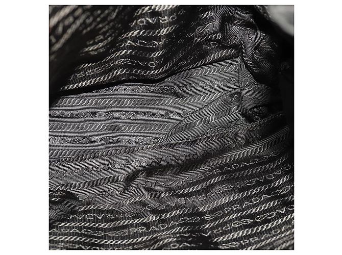 Mochila PRADA Nylon Khaki Dark Brown Auth 75827 Caqui Marrón oscuro - vista 10