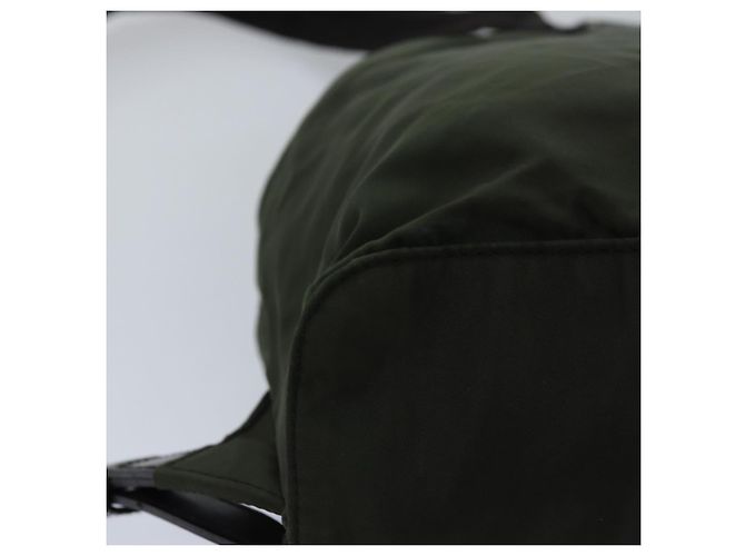 Mochila PRADA Nylon Khaki Dark Brown Auth 75827 Caqui Marrón oscuro - vista 15