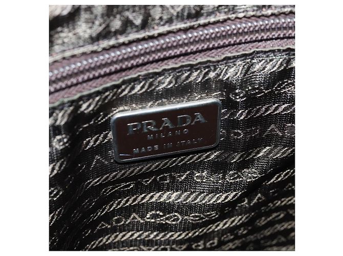 Mochila PRADA Nylon Khaki Dark Brown Auth 75827 Caqui Marrón oscuro - vista 18