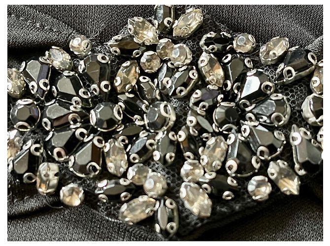 Jenny Packham Besetztes schwarzes Abendkleid - Ansicht 2