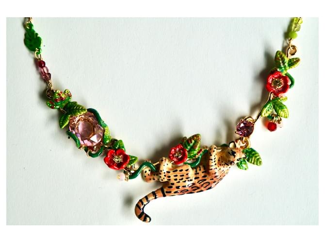 Les Nereides Collana leopardata e fiori Stampa leopardo - vista 2