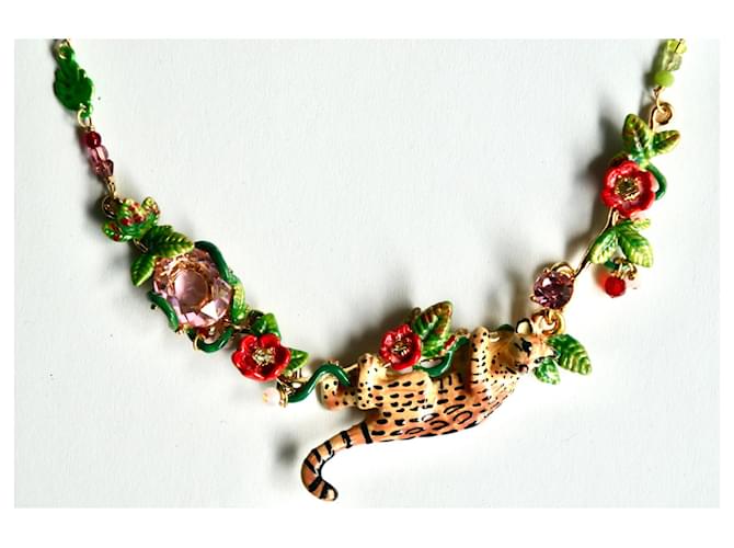 Les Nereides Collana leopardata e fiori Stampa leopardo - vista 4