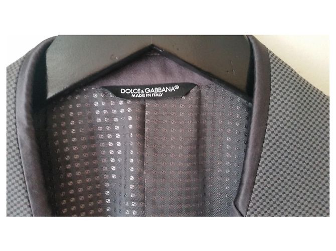 Dolce & Gabbana Anthracite Wool and Silk Jacket Dark grey - view 3