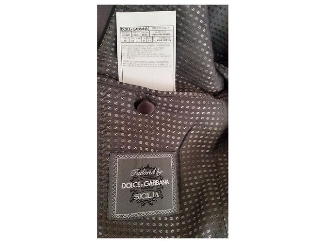 Dolce & Gabbana Anthracite Wool and Silk Jacket Dark grey - view 7