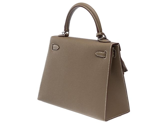 Hermès Hermes Kelly bag 25 in Etoupe Leather - 101957 Taupe - view 6