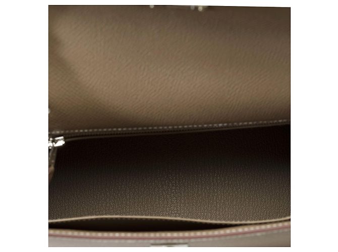 Hermès Hermes Kelly bag 25 in Etoupe Leather - 101957 Taupe - view 9