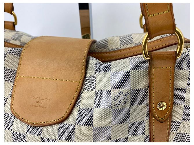 LOUIS VUITTON Stresa PM Borsa A Mano A Spalla Damier Azur Canvas N42220 Marrone - vista 4