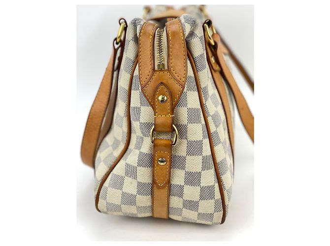 LOUIS VUITTON Stresa PM Borsa A Mano A Spalla Damier Azur Canvas N42220 Marrone - vista 6
