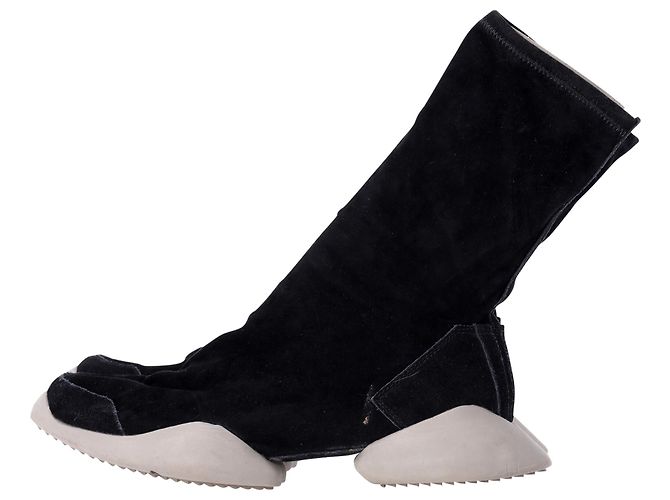 Scarpe da ginnastica Rick Owens x Adidas Sock Runner in pelle scamosciata nera Nero - vista 3