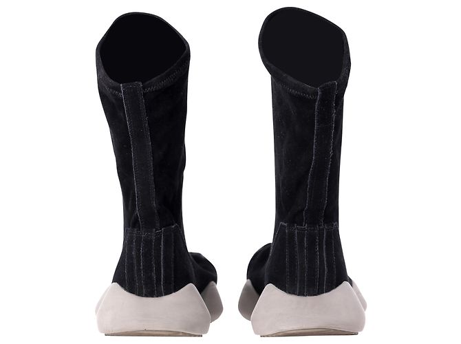Scarpe da ginnastica Rick Owens x Adidas Sock Runner in pelle scamosciata nera Nero - vista 4