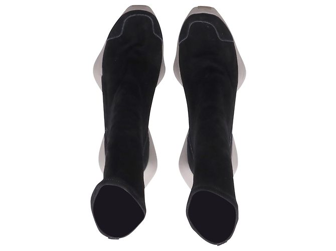 Scarpe da ginnastica Rick Owens x Adidas Sock Runner in pelle scamosciata nera Nero - vista 5