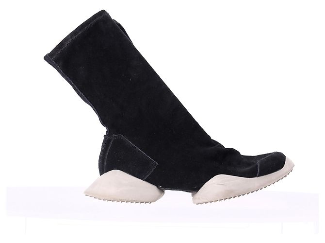 Scarpe da ginnastica Rick Owens x Adidas Sock Runner in pelle scamosciata nera Nero - vista 9