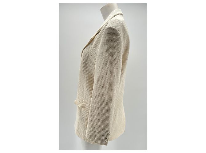 Chaquetas Magda Butrym T.FR 34 Algodón Beige - vista 4