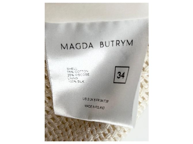 Chaquetas Magda Butrym T.FR 34 Algodón Beige - vista 6