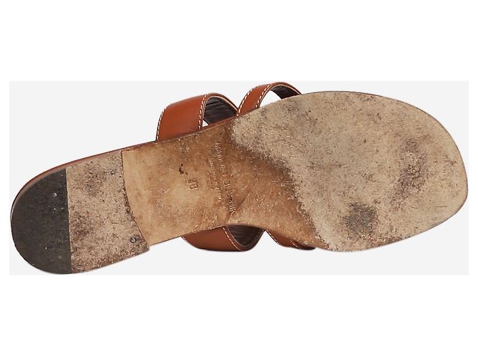 Manolo Blahnik Braune Cross-Sandalen aus Susacru-Leder - Größe EU 38 - Ansicht 7