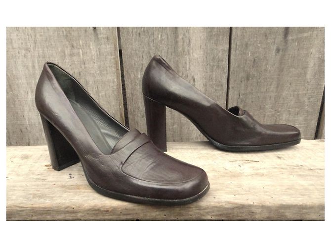 mocassini con tacco Jil Sander taglia 38 Marrone scuro - vista 2
