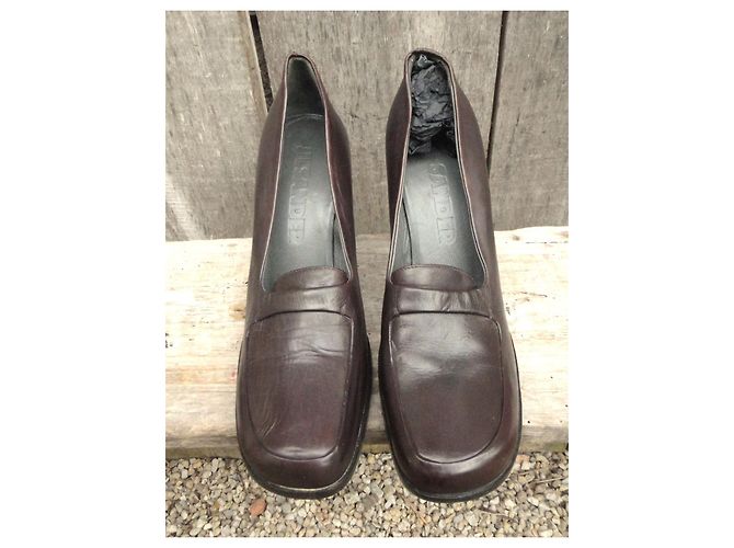 mocassini con tacco Jil Sander taglia 38 Marrone scuro - vista 4