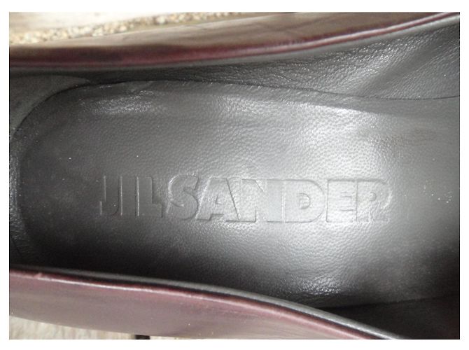 mocassini con tacco Jil Sander taglia 38 Marrone scuro - vista 6