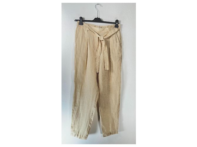 Humanoid Leinenhose Beige Größe S - Ansicht 2