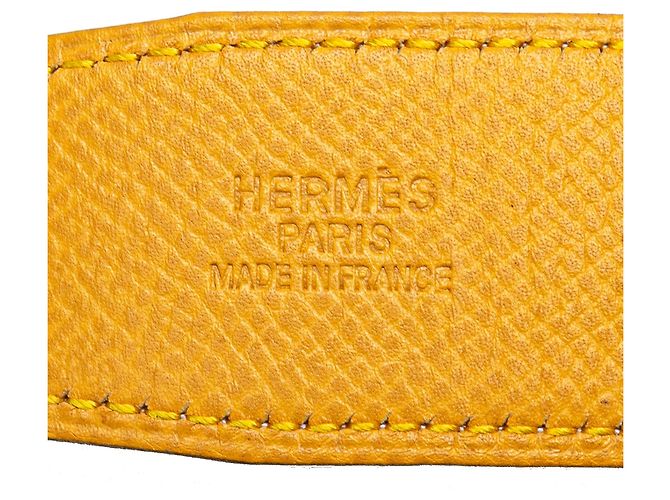 Cinturón reversible Hermès Constance amarillo - vista 5