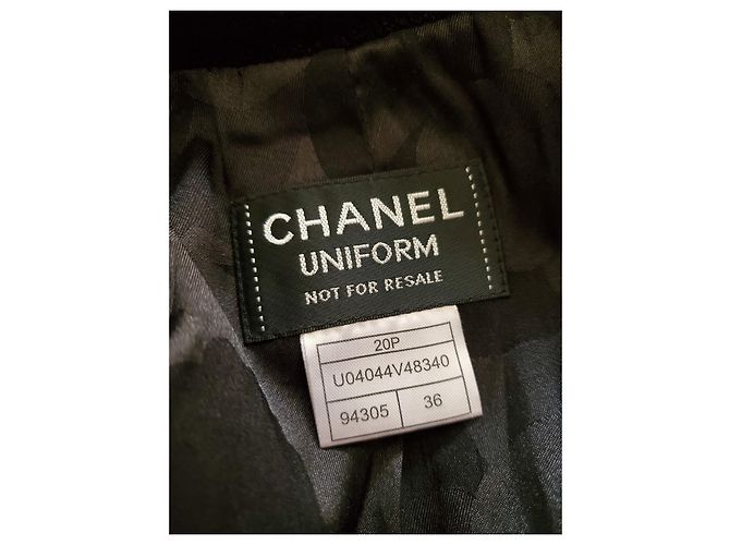 Cambon Chanel wool uniform jacket Black - view 10