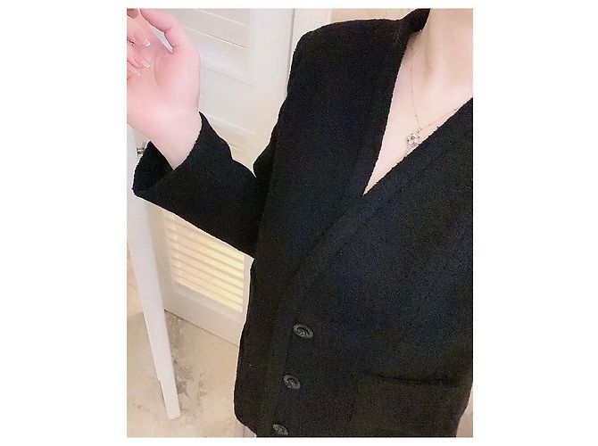 Cambon Chanel wool uniform jacket Black - view 2