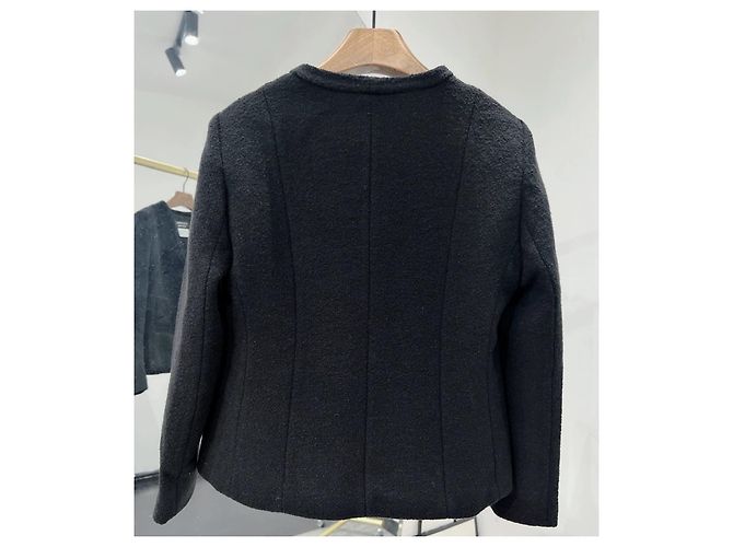 Cambon Chanel wool uniform jacket Black - view 4