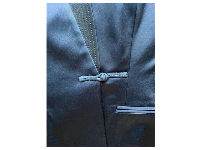 Philosophy Di Alberta Ferretti Silk Kimono Jacket Blue Black Navy blue Dark blue - view 3