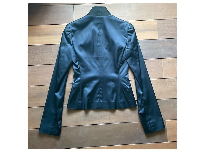 Philosophy Di Alberta Ferretti Silk Kimono Jacket Blue Black Navy blue Dark blue - view 4