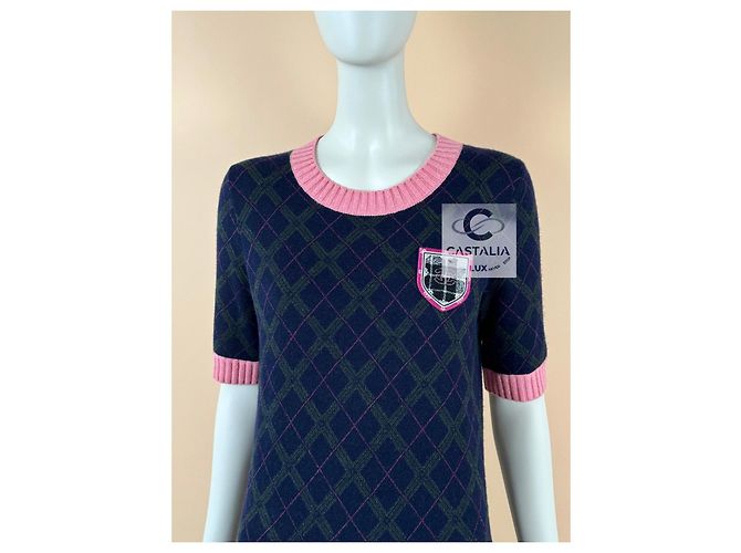 Chanel Nuevo vestido de cachemira Argyle de París Edimburgo. Multicolor - vista 3