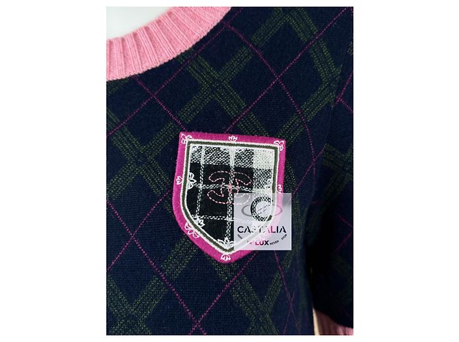 Chanel Nuevo vestido de cachemira Argyle de París Edimburgo. Multicolor - vista 4