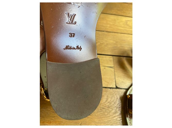 Sandali Louis Vuitton 37 Cammello - vista 3